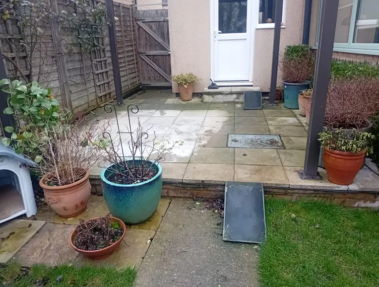 patio in st ives before lifting