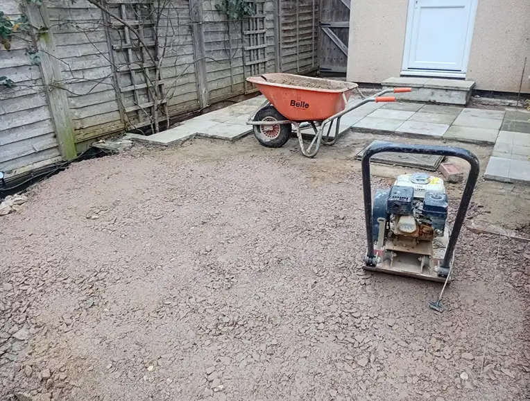 patio base with whackerplate