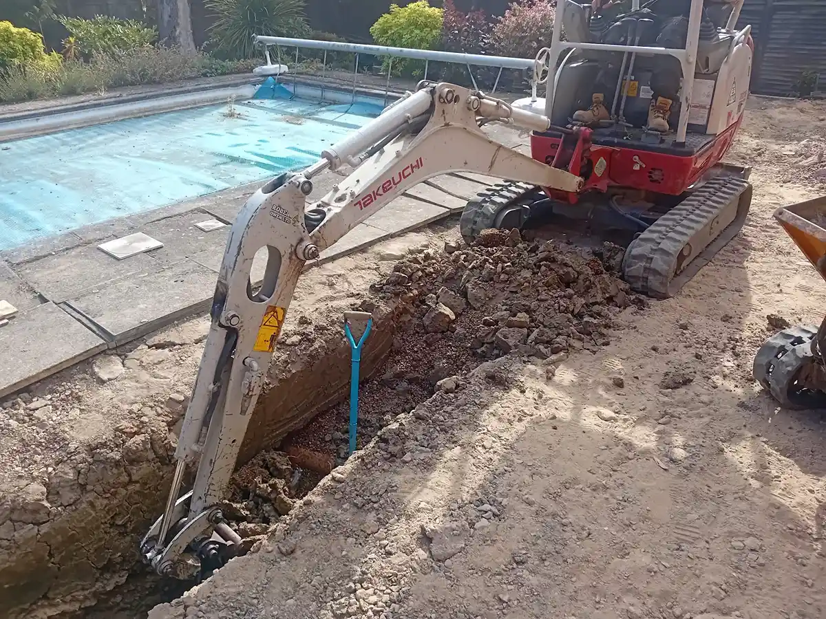 digger digging foundation