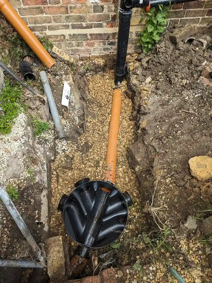 soakaway laid in hole