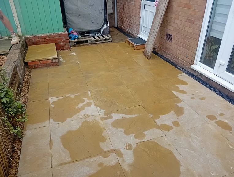 Finished Patio With Step