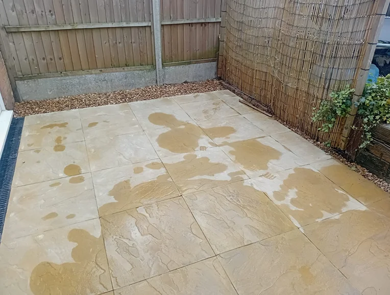 garvel around installed patio