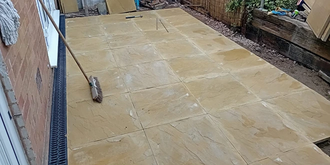 patio freshly installed