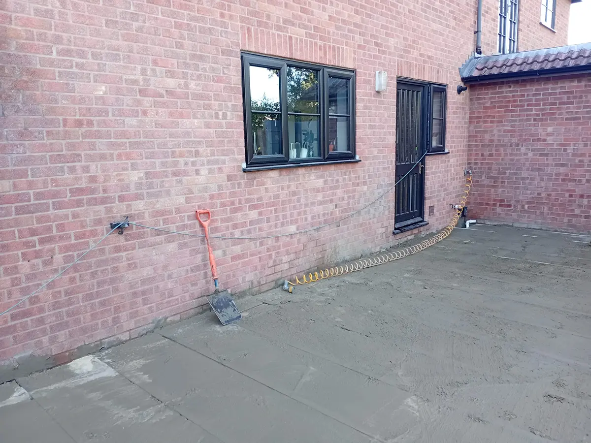 Slurried block and beam floor