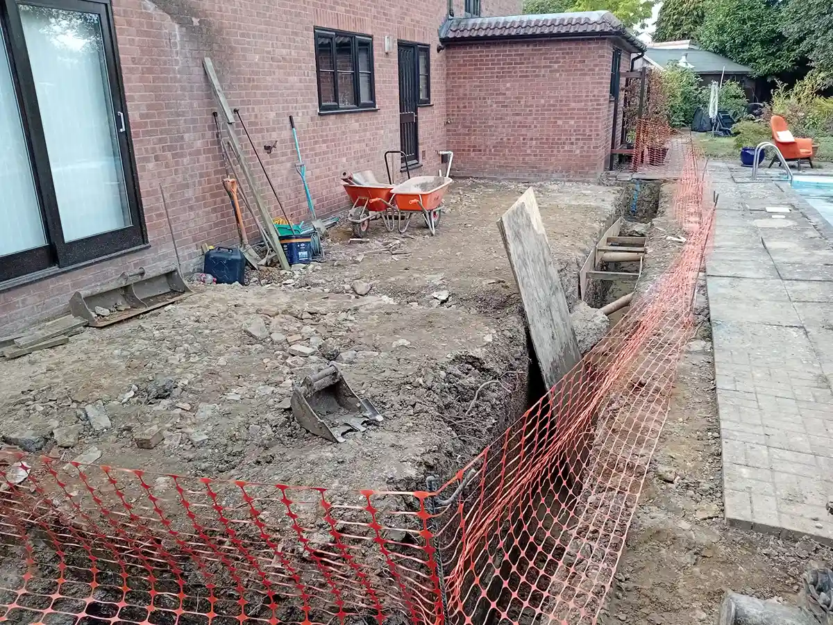whole footing site before pouring